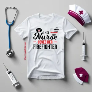 Firefighter Partner Shirt, This Nurse Loves Her Firefighter Shirt