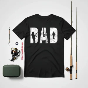 Fishing Dad Father’s Day With Fish And Fishing Hook Crunch Shirt