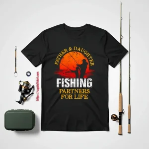 Fishing Dad Shirt, Father And Daughter Fishing Partners For Life Shirt