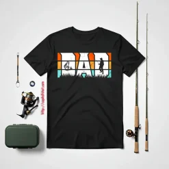 Fishing Dad Shirt, Vintage Dad Fishing Lover Shirt