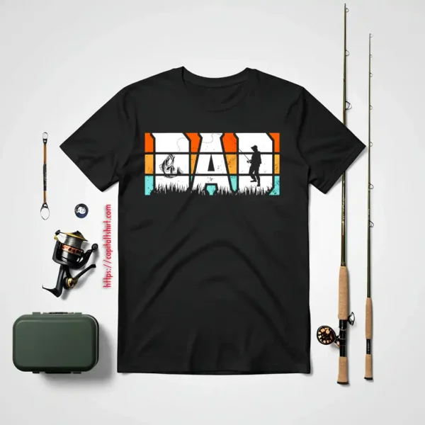 Fishing Dad Shirt, Vintage Dad Fishing Lover Shirt