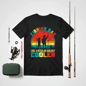 Fishing Dad Shirt, Vintage Fishing Dad Like A Regular Dad But Cooler Shirt