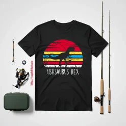 Fishing Dinosaur Shirt, Vintage Fishsaurus Rex Shirt