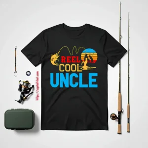 Fishing Reel Cool Uncle Father’s Day Fisherman Uncle Shirt