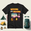 Flamingo Camping Witches With Hitches For Halloween Shirt