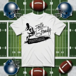 Football Mom Shirt, Faith Family Football Shirt