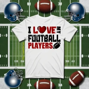 Football Mom Shirt, I Love My Football Players Shirt