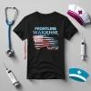 Frontline Warrior Nurse American Flag Shirt