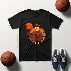 Funny Basketball Turkey Thanksgiving Shirt