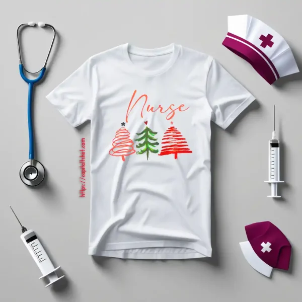 Funny Christmas Nurse Shirt, Nurse Xmas Tree Shirt