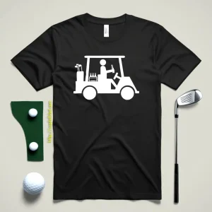 Funny Golf T Shirt Golfer Drinking Beer Shirt Cool Golfing Shirt