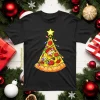 Funny Pizza Christmas Light Sweat Sweater Women Kids Men Shirt