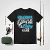 Grandpa Is My Name Fishing Game Outfit Men Papa Father’s Day Shirt