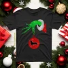 Grinch Hand Holding Dachshund Dog Christmas Shirt