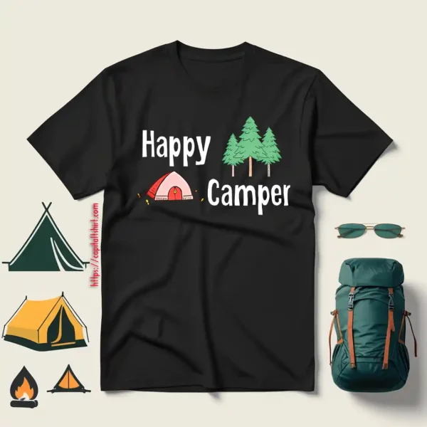 Happy Camper Tent For Camp Lover Shirt