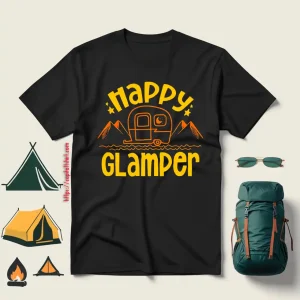 Happy Glamper Camping Car For Camp Lover Shirt