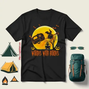 Happy Halloween Camping Witches With Hitches Shirt