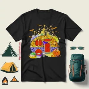 Happy Halloween Pumpkin Camping Camper Shirt