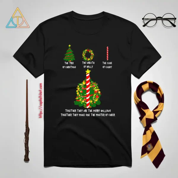 Harry Potter The Tree Of Christmas The Wreath Of Holly The Cane Of Candy Shirt