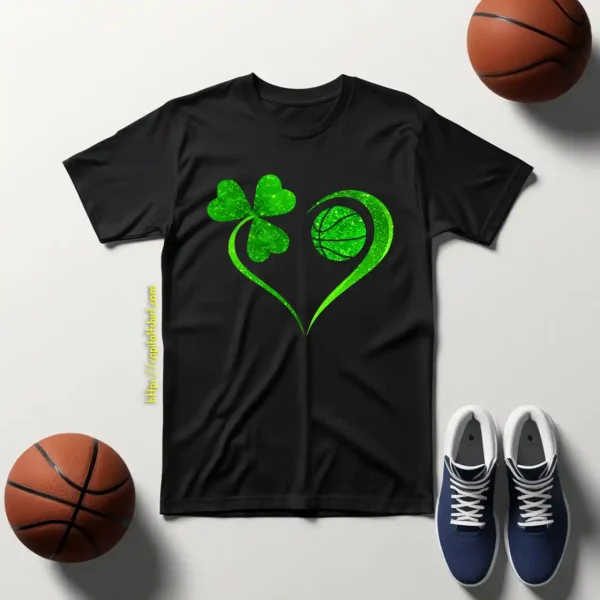 Heart Shamrock Basketball Shirt