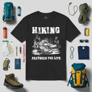 Hiking Boots Hiking Partners For Life For Hiking Lovers Shirt