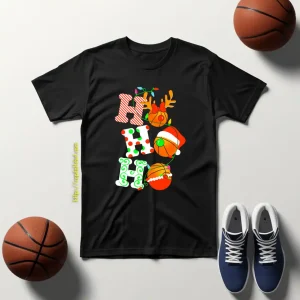 Ho Ho Ho Basketball Sweatshirt, Christmas Basketball Ball Shirt