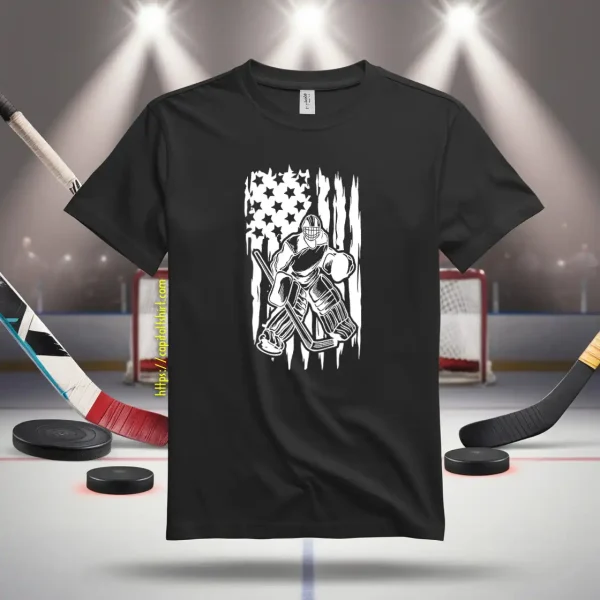 Hockey American Flag For Sports Lover Shirt