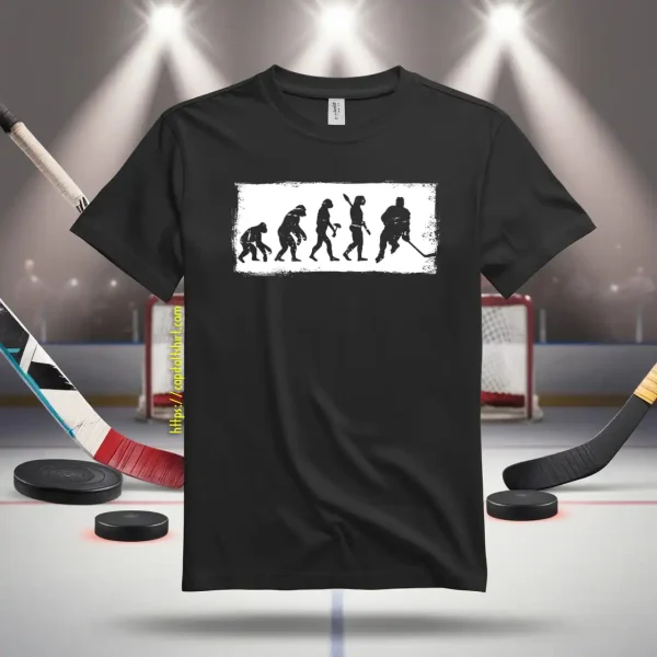 Hockey Dad Shirt, Human Evolution Hockey Lover Shirt