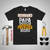 Husband Papa Protector Provider Hero Shirt