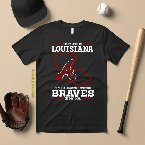 I May Live In Louisiana But I’ll Always Have The Atlanta Braves In My DNA Shirt