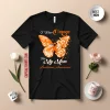 I Wear Orange For My Mom Leukemia Awareness Butterfly Ribbon Gifts Shirt