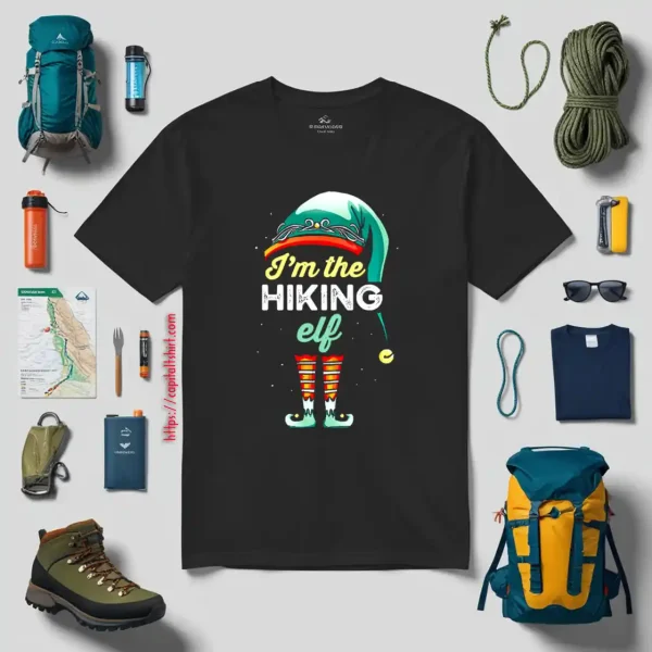 I’m The Hiking ELF Merry Christmas Christmas Gift Hiking Lover Shirt