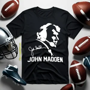 John Madden With Signature American Football Coach For Football Lover V2 Shirt