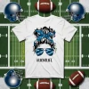 Lions Life Detroit Lions Messy Bun Girl With Headband And Glasses For Football Lover Shirt