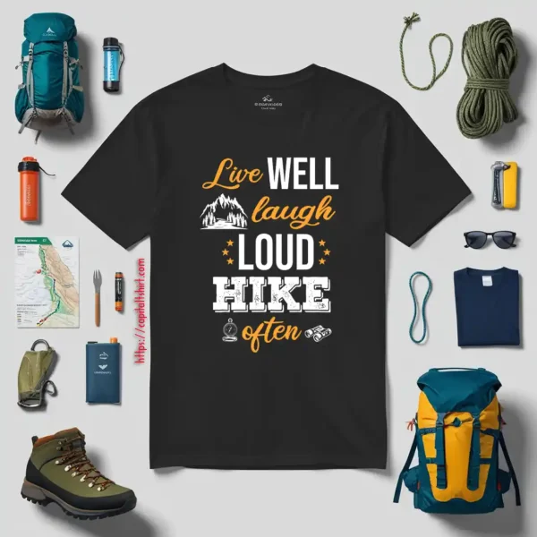 Live Well Laugh Loud Hike Often For Hiking Lover Shirt