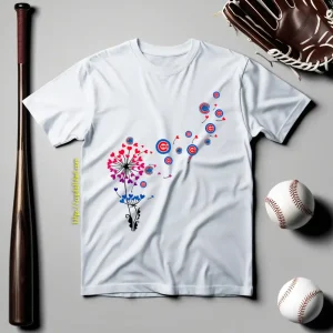 Love Chicago Cubs Dandelion Flower Shirt