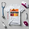 Love Registered Nurse Turkey For Thanksgiving Shirt