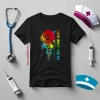 Love What You Do Nurse Rose With Caduceus Shirt