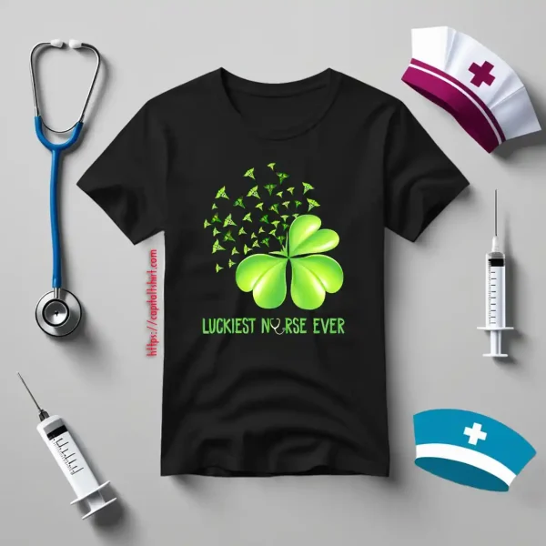 Luckiest Nurse Ever Shamrock CNA Spreading Shirt