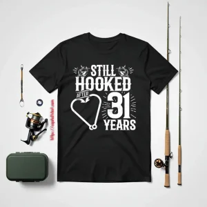 Married 31 Years Fishing Couple 31st Wedding Anniversary Shirt