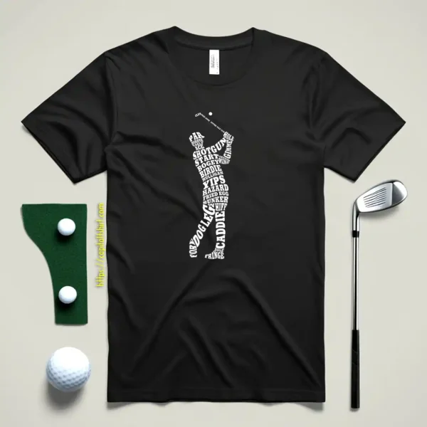 Men's Golf Player Typography Shirt