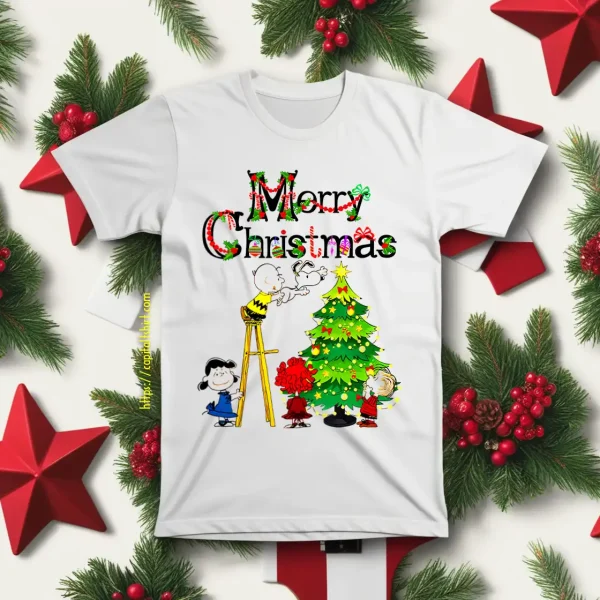 Merry Christmas Snoopy Charlie Brown Lucy Van Pelt Linus Van Pelt Shirt