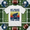 My Heart Is On The Line Football Lover Shirt