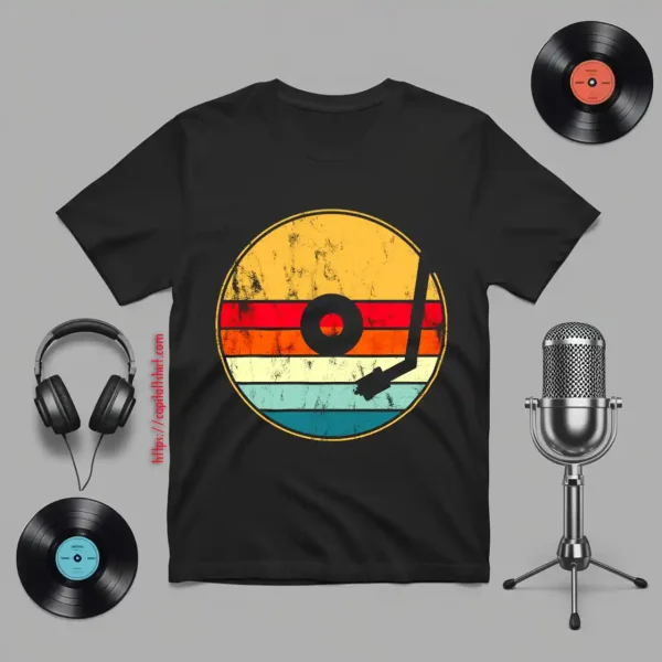 Nostalgic Vinyl Record Player Shirt