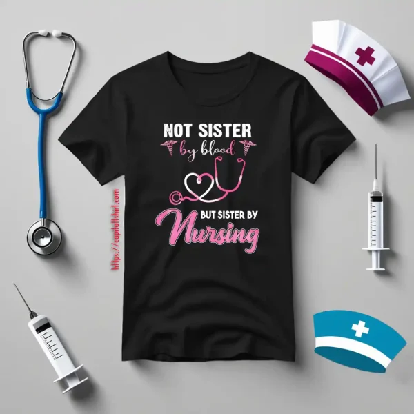 Not Sister By Blood But Sister By Nursing Happy Nurse’s Day Shirt