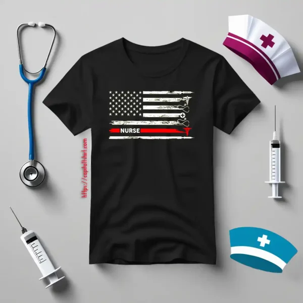 Nurse American Flag Shirt