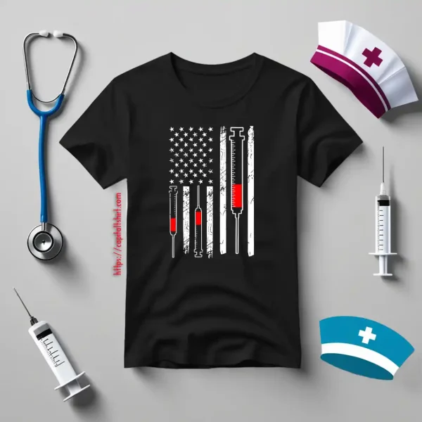 Nurse American Flag Gifts For Nurse Shirt