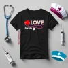 Nurse Life Love Stethoscope Heart Floral Love For Nurse Shirt