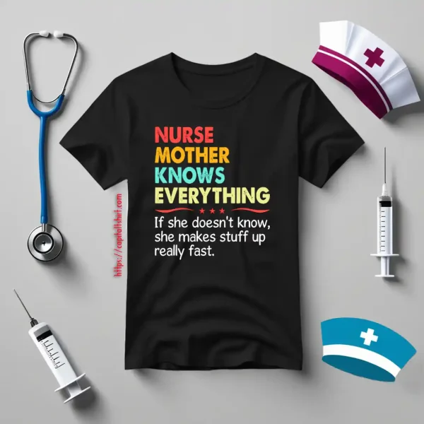 Nurse Mother Know Everything If She Doesn’t Know She Makes Stuff Up Really Shirt