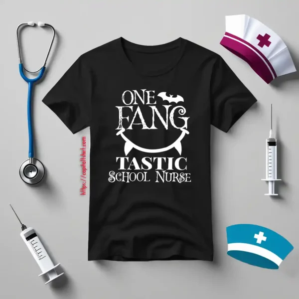 One Fang Tastic School Nurse For Halloween V2 Shirt